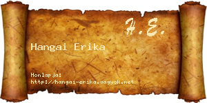 Hangai Erika névjegykártya